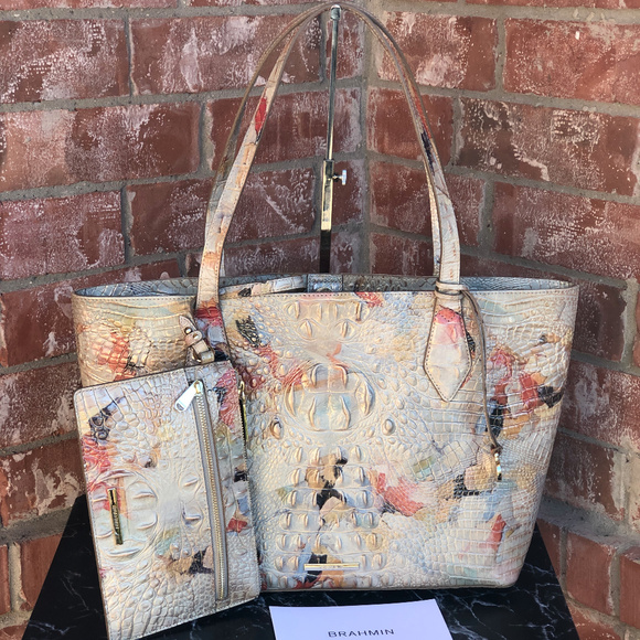 Brahmin Athena Melbourne Oasis Tote Bag Wristlet - Picture 6 of 7